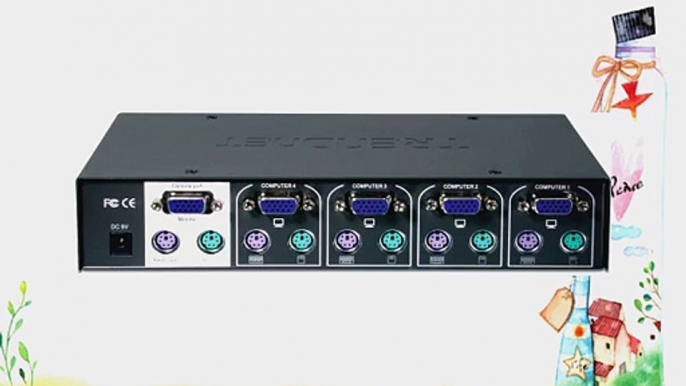 TRENDnet 4-Port PS2 Rack Mount KVM Switch TK-401R