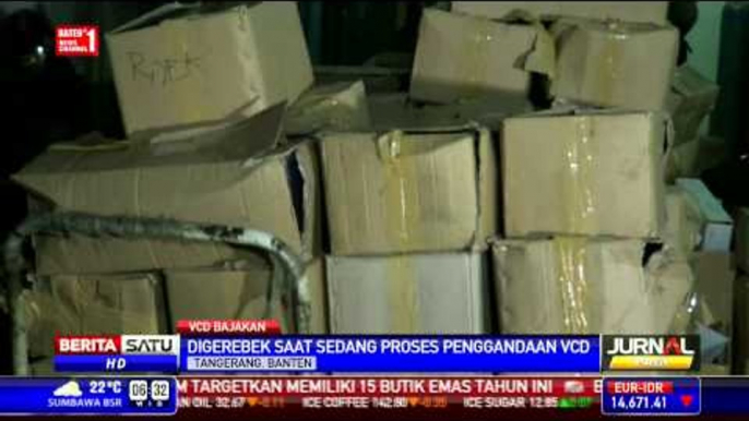 Polisi Gerebek Gudang Produksi VCD Bajakan di Tangerang