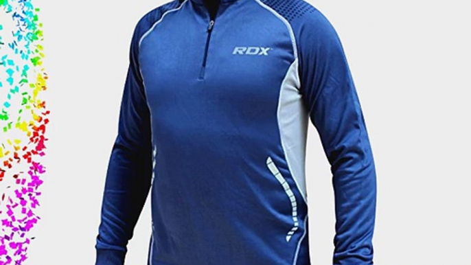 Authentic RDX Mens Tracksuit Jumper Jogging SweatShirt Trouser Pant MMA Boxing Gym Top Blue