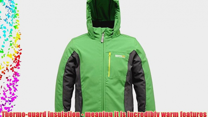 Regatta Dodger Kids Childrens Boys Girls Waterproof Insulated Jacket (Extreme Green 7 - 8 years