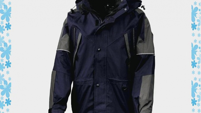 Result Mens Horizon Hi-Active Waterproof Windproof Jacket (3XL) (Navy/Grey)