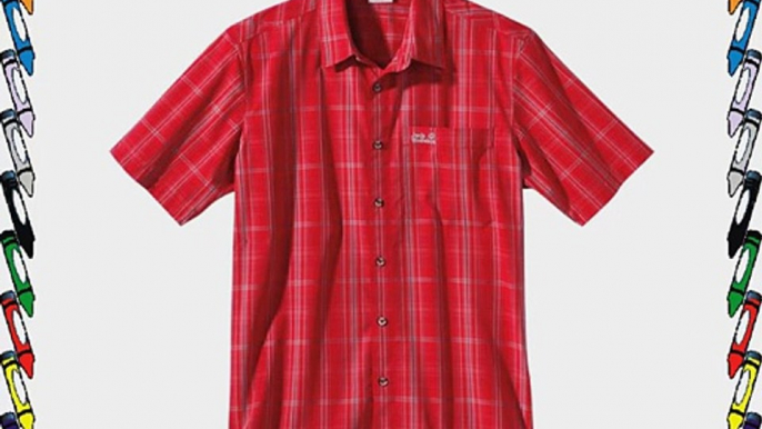 Jack Wolfskin Hot Chili Men's Shirt Red Red Fire Checks Size:M