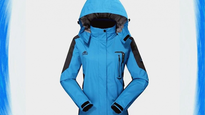 Diamond Candy Hooded Windbreaker Waterproof Jacket Outdoor Women's Sportswear Blue L