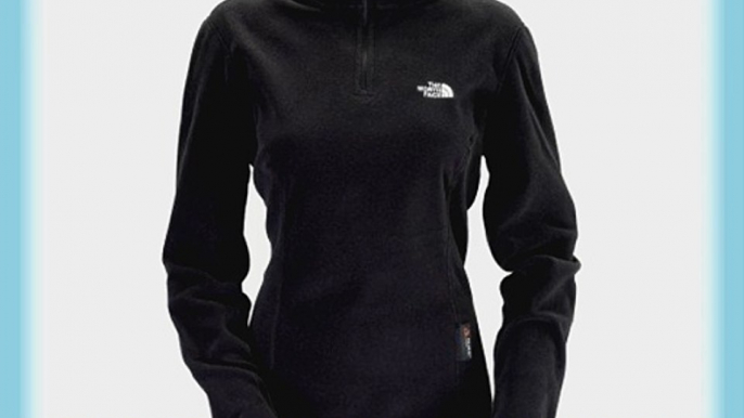 The North Face Women's 100 Glacier 1/4 Zip Pullover Fleece - TNF Black Large