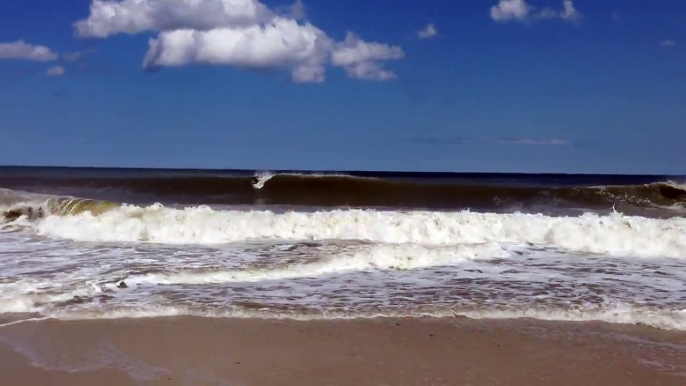 Surfers in Bay Head NJ after 08-12-2014 Storm Huge Waves Surfing Surf Hurricane Style