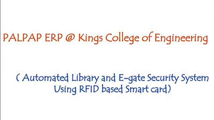 palpap ERP@kings college of Engineering