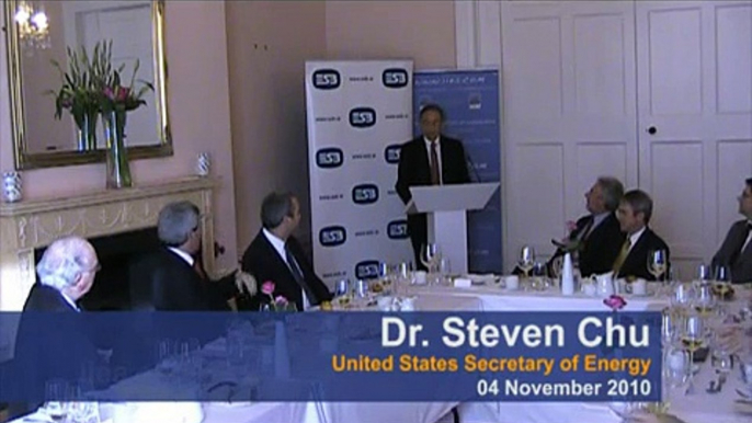 Dr Steven Chu, US Secretary of Energy speaks on Sustainable Energy