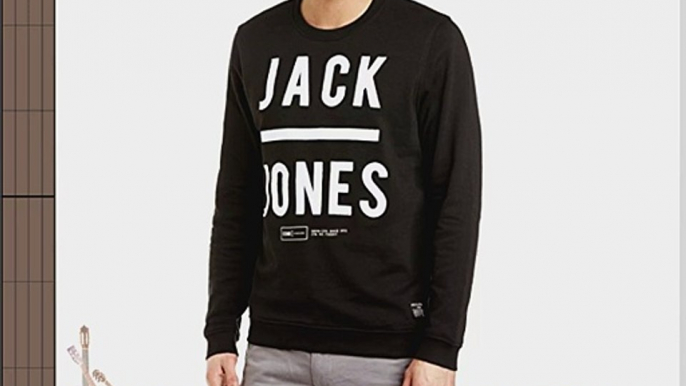 Jack and Jones Men's Hit Sweat Crew Neck Long Sleeve Sweatshirt Black XX-Large