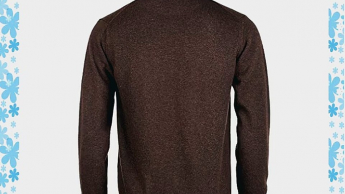 Mens Gant Mens Zip Lambswool Sweater in Brown - L