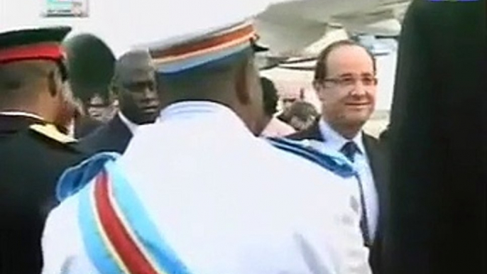 L'ARRIVÉE DE FRANÇOIS HOLLANDE À KINSHASA POUR LA FRANCOPHONIE