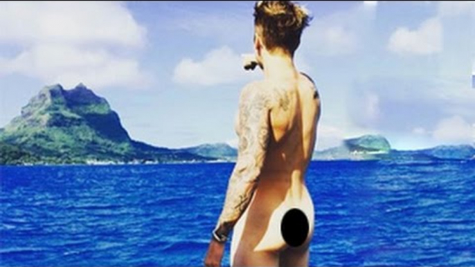 Justin Bieber Flaunts Bare NAKED Butt