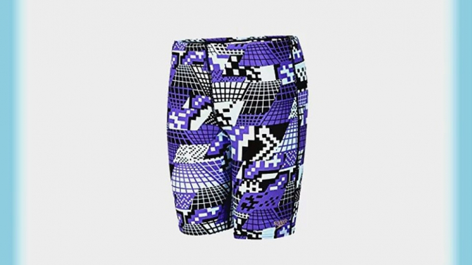 Speedo Allover Jammer Swimming Shorts - Black/purple