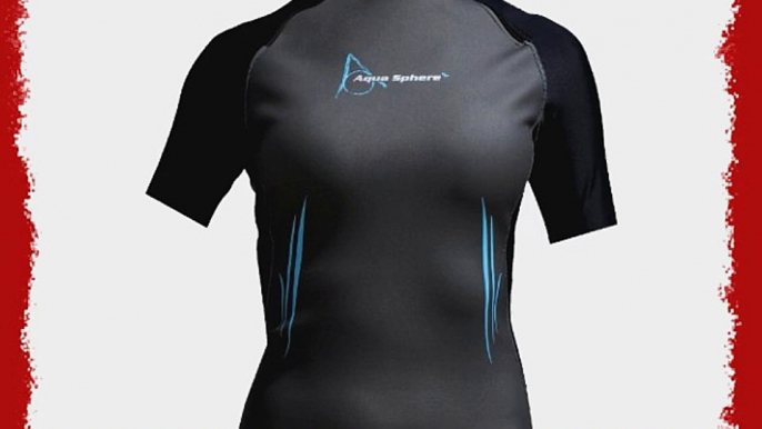 Aqua Sphere Womens/Ladies 2013 Aqua Skin Short Sleeve Top (M) (Black/Aqua)