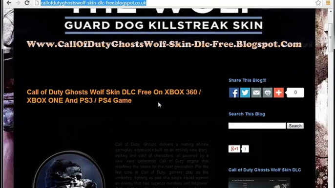 How to Unlock/Install Call of Duty Ghosts Wolf Skin Free -Xbox 360-Xbox One-PS3-PS4