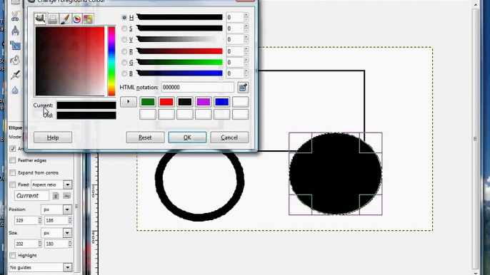 Gimp Tips - Draw / Add Basic Shapes - Circle - Square - Rectangle - Oval (Ellipse)
