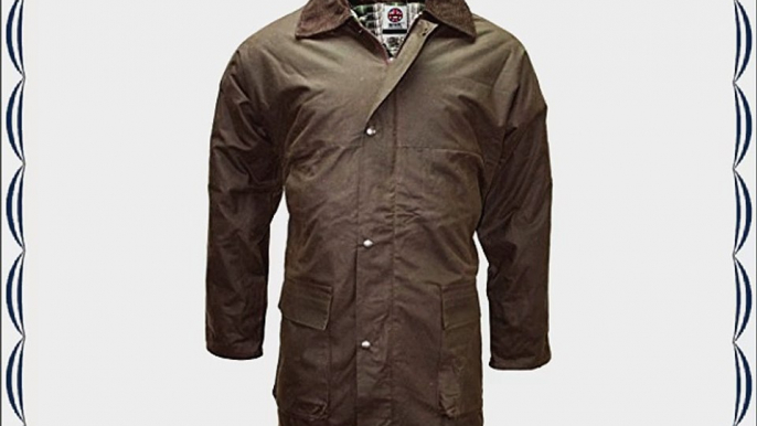 MENS WAX COTTON JACKET HUNTING SHOOTING WALKING FISHING RIDING COUNTRYSIDE JACKET COAT BROWN