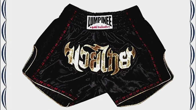 Lumpinee Retro Muay Thai Boxing Shorts LUMRTO-003-Black size XL