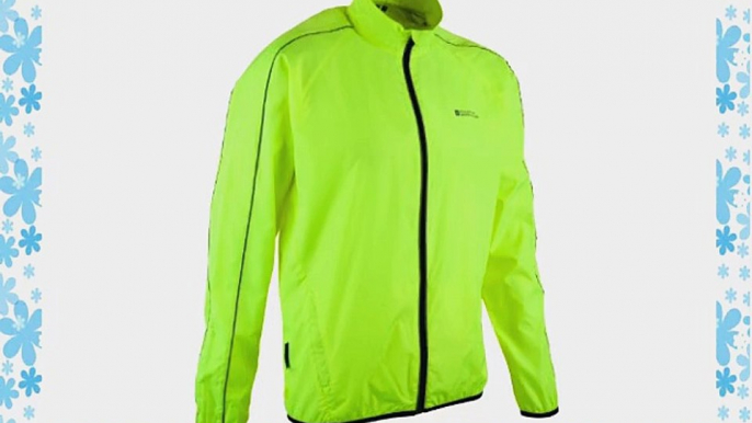 Mountain Warehouse Force Mens Showerproof Reflective Jacket Yellow Medium