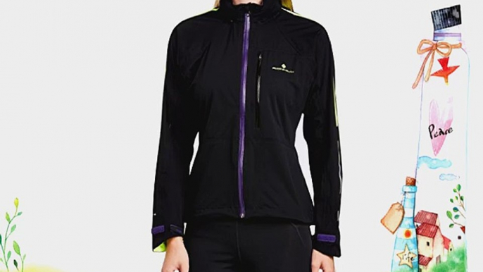 Ronhill Women's Vizion Storm Jacket - Black/Fluorescent Yellow/Wild Size 12