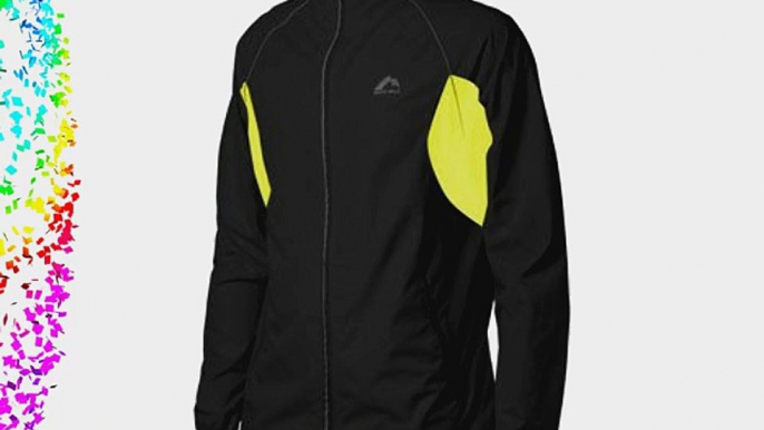 More Mile Mens More Tech Reflective Running Jacket Black/Flouro