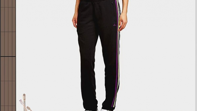 adidas Women's Essentials 3 Stripes Seasonal Pant - Black/Tribe Purple S14 Large