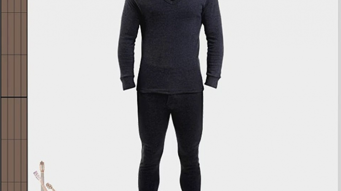 2 Mens Thermal Underwear V Neck Long Sleeve