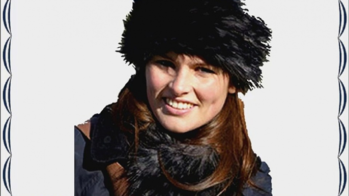 Black Fluffy Ski Headband In Faux Fur