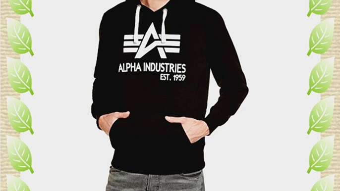 Alpha Industries Men's Big A Classic Hoody Blouse Long Sleeve Track Jacket Track Jacket Black