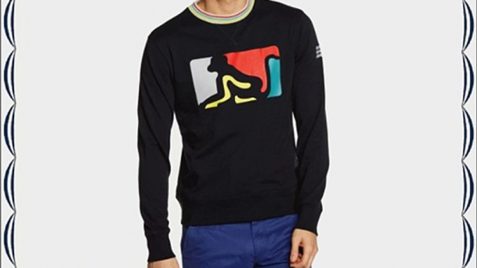 Drunknmunky Men's Reboot Crew Neck Long Sleeve Sweatshirt Black (Carbon) Large