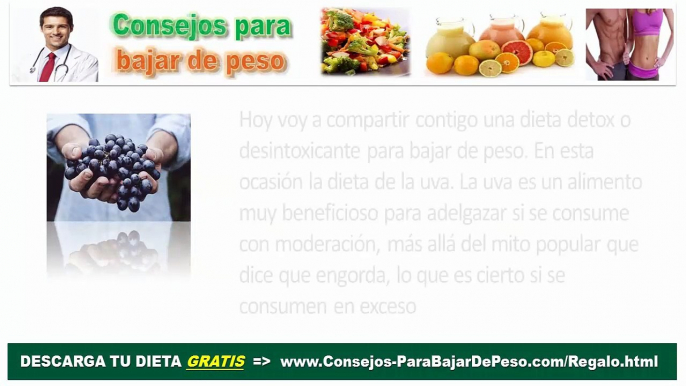 Beneficios y propiedades de la uva y su jugo: dieta detox o desintoxicante para bajar de peso