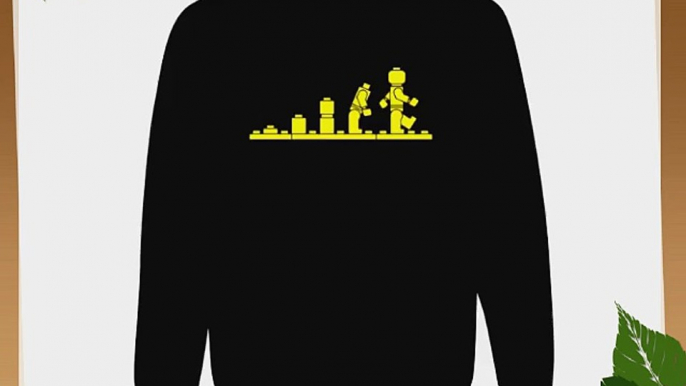 Evolution Of Lego Man Funny Crew Neck Sweatshirt Black (XL)