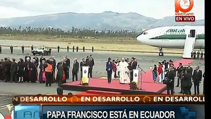 Ecuador da la bienvenida al Papa Francisco