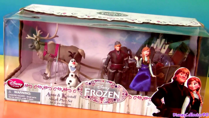 Is Anna & Kristoff Kissing! ♥ Reindeer Sleigh Playset w Olaf Snowman Disney Princess Figurine Set