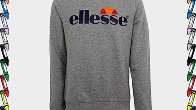 Ellesse Smash Men's Retro Classic Sweatshirt Sweater Jumper Crew Neck Top grey marl X-Large