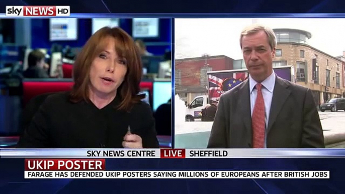 Nigel Farage Talks To Kay Burley About 'Racist' UKIP Posters