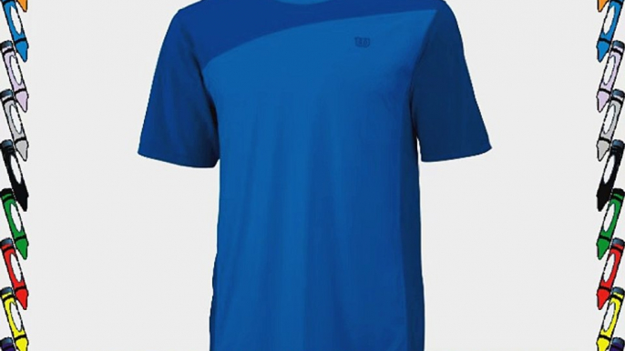 Wilson M Rush Colorblock Men's Crew Neck T-Shirt Multi-Coloured New Blue/pool Size:L