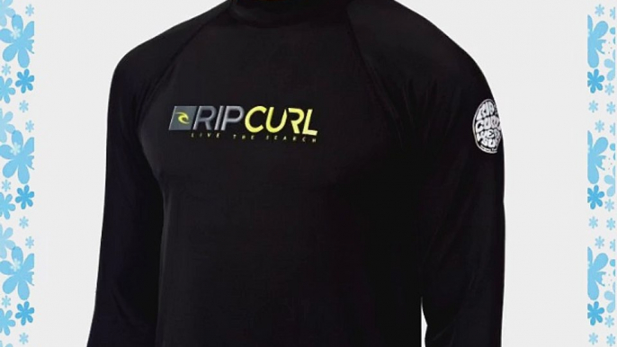 Rip Curl Shock Relaxed Long Sleeve Rash Vest - Black