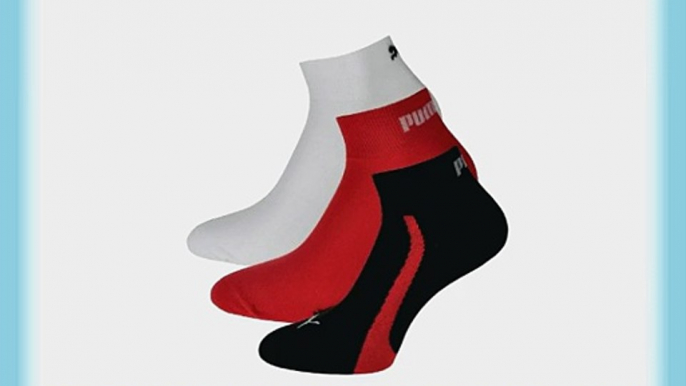 PUMA Lifestyle Quarters size:39/42 color:black/white/red Pack:6er Pack