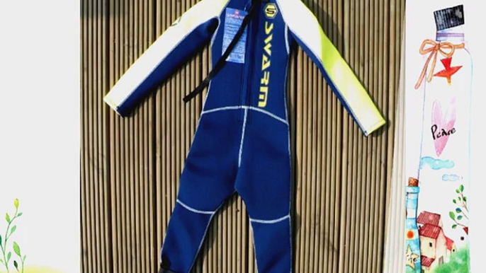 Childs (Size 2XS Approx age 5/6yrs) Blue/Black 3mm Neoprene Wetsuit Full length. Wind Proof