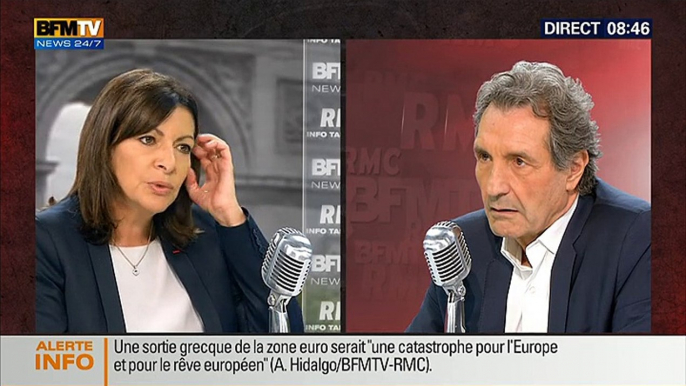 Anne Hidalgo et Jean Jaques Bourdin chez Bourdin 2015 07 08