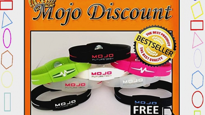 Mojo Raptor 7 inch Double Holographic wristband - Black/White/Grey