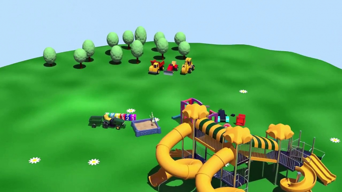 Cartoons about cars Concrete Mixer for developing children's playground cartoon
