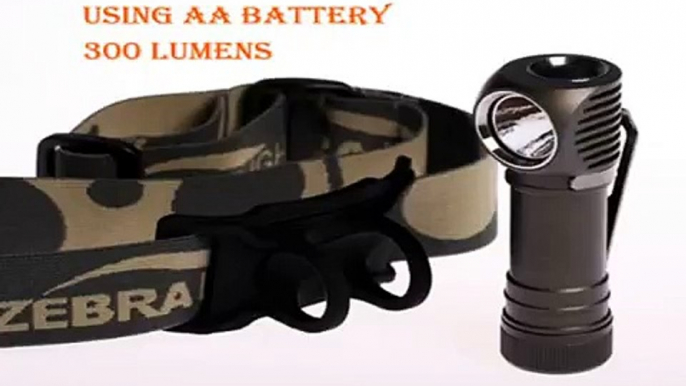 New Zebralight H52 Headlamp Cool White - 300 Lumens - use AA battery Top