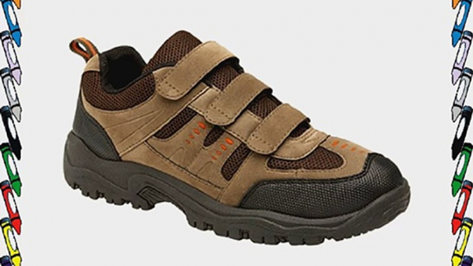 Mens Khaki and Brown Triple Touch Fastening Trail Shoe - Ascend - Khaki/Brown - size UK Mens