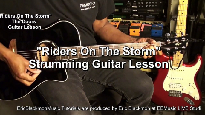 The Doors RIDERS ON THE STORM Easy Acoustic Guitar Lesson EricBlackmonMusicHD