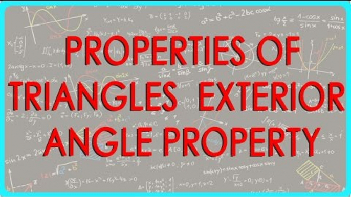 137-CBSE Class VI maths,  ICSE Class VI maths -   Properties of Triangles  - Exterior angle property