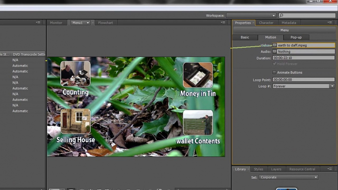 Adobe Encore Basics 6: Creating Motion Menus