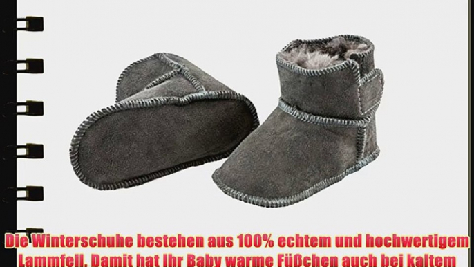 Premium smileBaby Lammfellschuhe Babyschuhe Grau 20