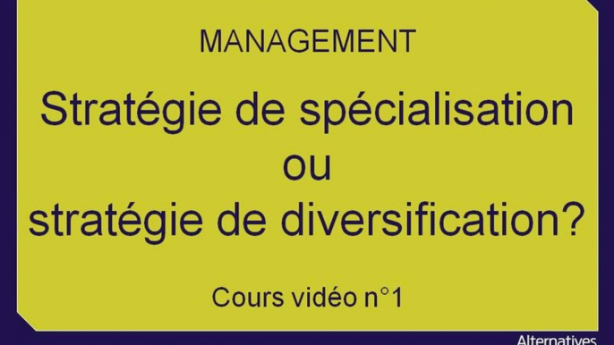 Term Mana chap 7 Stratégie de spécialisation ou stratégie de diversification? (1)