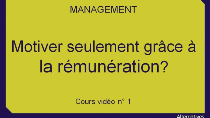 Term STMG Mana Motiver seulement grâce à la rémunération ? (1)